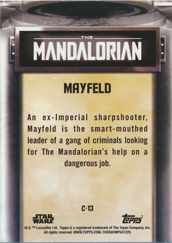 2020 Topps Star Wars: The Mandalorian Season 1 - Characters #C-13 Mayfeld Back