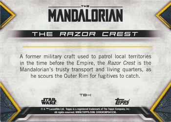 2020 Topps Star Wars: The Mandalorian Season 1 - Tools of the Bounty Hunter #TB-1 The Razor Crest Back
