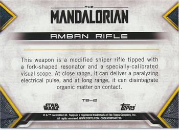2020 Topps Star Wars: The Mandalorian Season 1 - Tools of the Bounty Hunter #TB-2 Amban Rifle Back