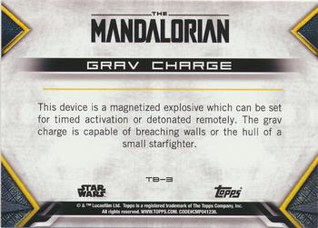 2020 Topps Star Wars: The Mandalorian Season 1 - Tools of the Bounty Hunter #TB-3 Grav Charge Back