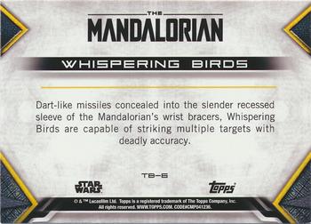 2020 Topps Star Wars: The Mandalorian Season 1 - Tools of the Bounty Hunter #TB-6 Whispering Birds Back