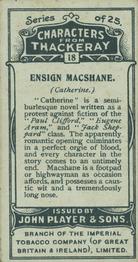1913 Player's Characters from Thackeray #18 Ensign Macshane Back