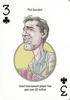 2005 Hero Decks Poker Heroes Playing Cards #3♣ Phil Gordon Front
