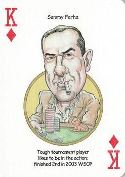 2005 Hero Decks Poker Heroes Playing Cards #K♦ Sammy Farha Front