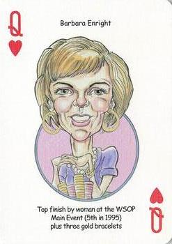2005 Hero Decks Poker Heroes Playing Cards #Q♥ Barbara Enright Front