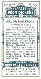 1923 Player's Characters from Dickens #7 Major Bagstock Back