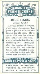 1923 Player's Characters from Dickens #9 Bill Sikes Back