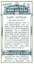 1923 Player's Characters from Dickens #25 Capt. Cuttle Back