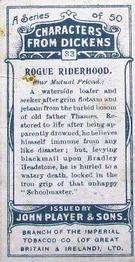 1923 Player's Characters from Dickens #33 Rogue Riderhood Back