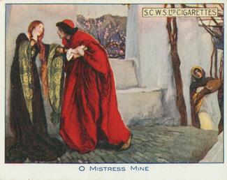 1924 Scottish Co-operative Wholesale Society (S.C.W.S.) Famous Pictures #5 O Mistress Mine Where Are You Roaming? Front