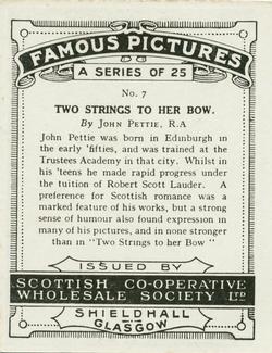 1924 Scottish Co-operative Wholesale Society (S.C.W.S.) Famous Pictures #7 Two Strings to Her Bow Back