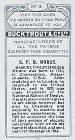 1924 Bucktrout Inventors #3 Samuel Morse Back