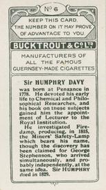 1924 Bucktrout Inventors #6 Humphry Davy Back