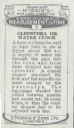 1924 Morris's Measurement of Time #5 Clepsydra or Water Clock Back