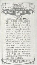 1924 Morris's Measurement of Time #7 Greek Hemicycle Dial Back