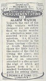 1924 Morris's Measurement of Time #23 Alarm Watch Back