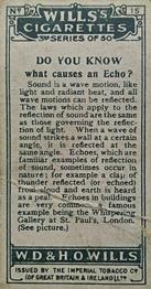 1926 Wills's Do You Know (3rd Series) #15 An Echo Back