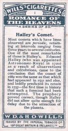 1928 Wills's Romance of the Heavens #1 Halley's Comet Back