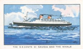 1934 Carreras Believe it or Not #4 The S.S Conte de Savoia and the Whale Front