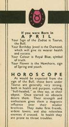 1936 B. Morris & Sons Horoscope #NNO April Front