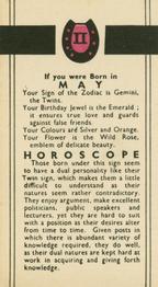 1936 B. Morris & Sons Horoscope #NNO May Front