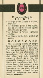 1936 B. Morris & Sons Horoscope #NNO June Front