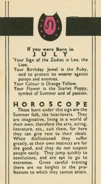 1936 B. Morris & Sons Horoscope #NNO July Front