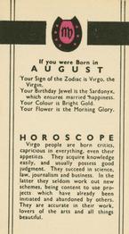 1936 B. Morris & Sons Horoscope #NNO August Front