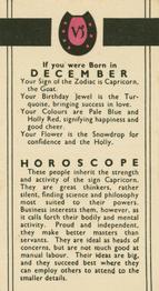 1936 B. Morris & Sons Horoscope #NNO December Front