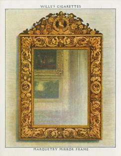 1938 Wills's The King's Art Treasures #5 Marquetry Mirror Frame Front