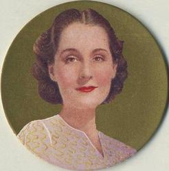 1939 Rothmans Beauties of the Cinema (Round) #NNO Norma Shearer Front
