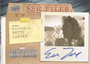 2018 Upper Deck Agent Carter - SSR Files Autographs #SSR-ET Erin Torpey Front