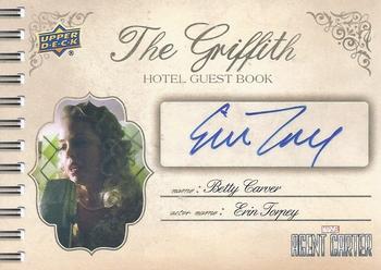 2018 Upper Deck Agent Carter - The Griffith Hotel Guest Book Autographs #SA-BC Erin Torpey Front