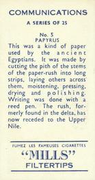 1960 Mills Communications #5 Papyrus Back