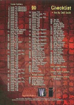 1997 WildStorm The Savage Dragon #90 Jeff Smith / Checklist Back