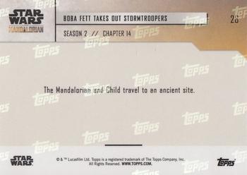 2020 Topps Now Star Wars: The Mandalorian Season 2 #28 Boba Fett Takes Out Stormtroopers Back