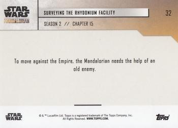 2020 Topps Now Star Wars: The Mandalorian Season 2 #32 Surveying the Rhydonium Facility Back