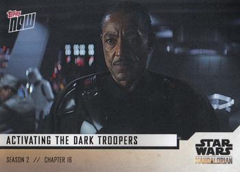 2020 Topps Now Star Wars: The Mandalorian Season 2 #38 Activating the Dark Troopers Front