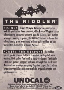 1995 Unocal Batman Forever #1 The Riddler Back
