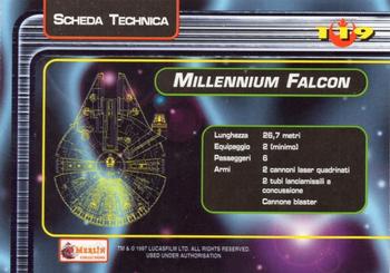 1997 Merlin Star Wars Special Edition Italian #119 Millennium Falcon Back