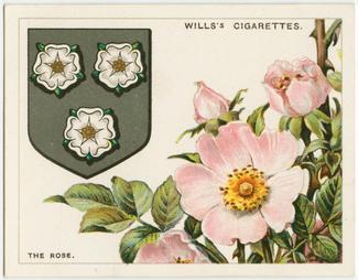 1925 Wills's Heraldic Signs & Their Origin #8 The Rose Front