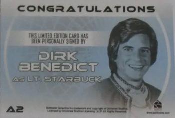 2004 Rittenhouse The Complete Battlestar Galactica - Autographs #A2 Dirk Benedict Back