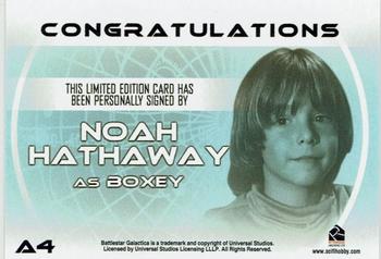 2004 Rittenhouse The Complete Battlestar Galactica - Autographs #A4 Noah Hathaway Back