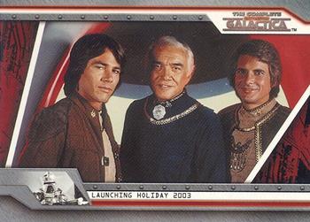 2004 Rittenhouse The Complete Battlestar Galactica - Promos #P1 Launching Holiday 2003 Front