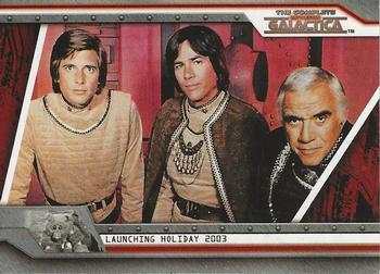 2004 Rittenhouse The Complete Battlestar Galactica - Promos #P2 Launching Holiday 2003 Front