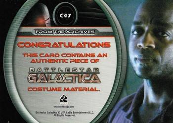 2009 Rittenhouse Battlestar Galactica Season Four - Costume Relics #C47 Simon Back