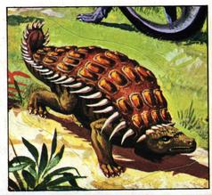 1978 Rowntree Mackintosh Prehistoric Animals Stickers #10 Ankylosaurus Front