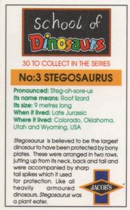 1994 Jacob's Biscuits School of Dinosaurs #3 Stegosaurus Back