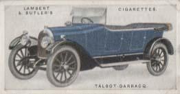 1923 Lambert & Butler Motor Cars (2nd Series) #36 Talbot-Darracq Front