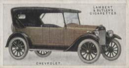 1923 Lambert & Butler Motor Cars (2nd Series) #47 Chevrolet Front